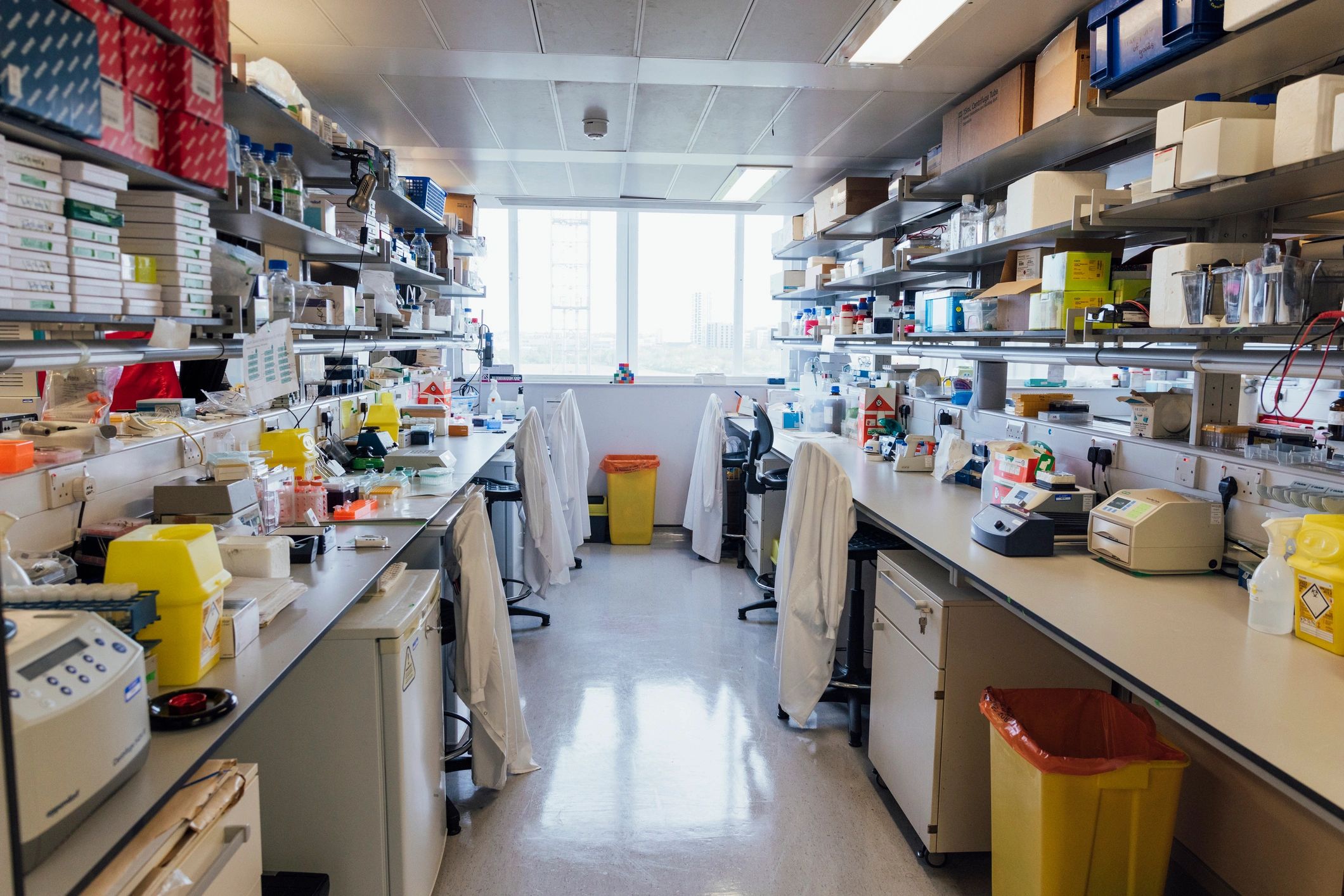 Life science research lab interior