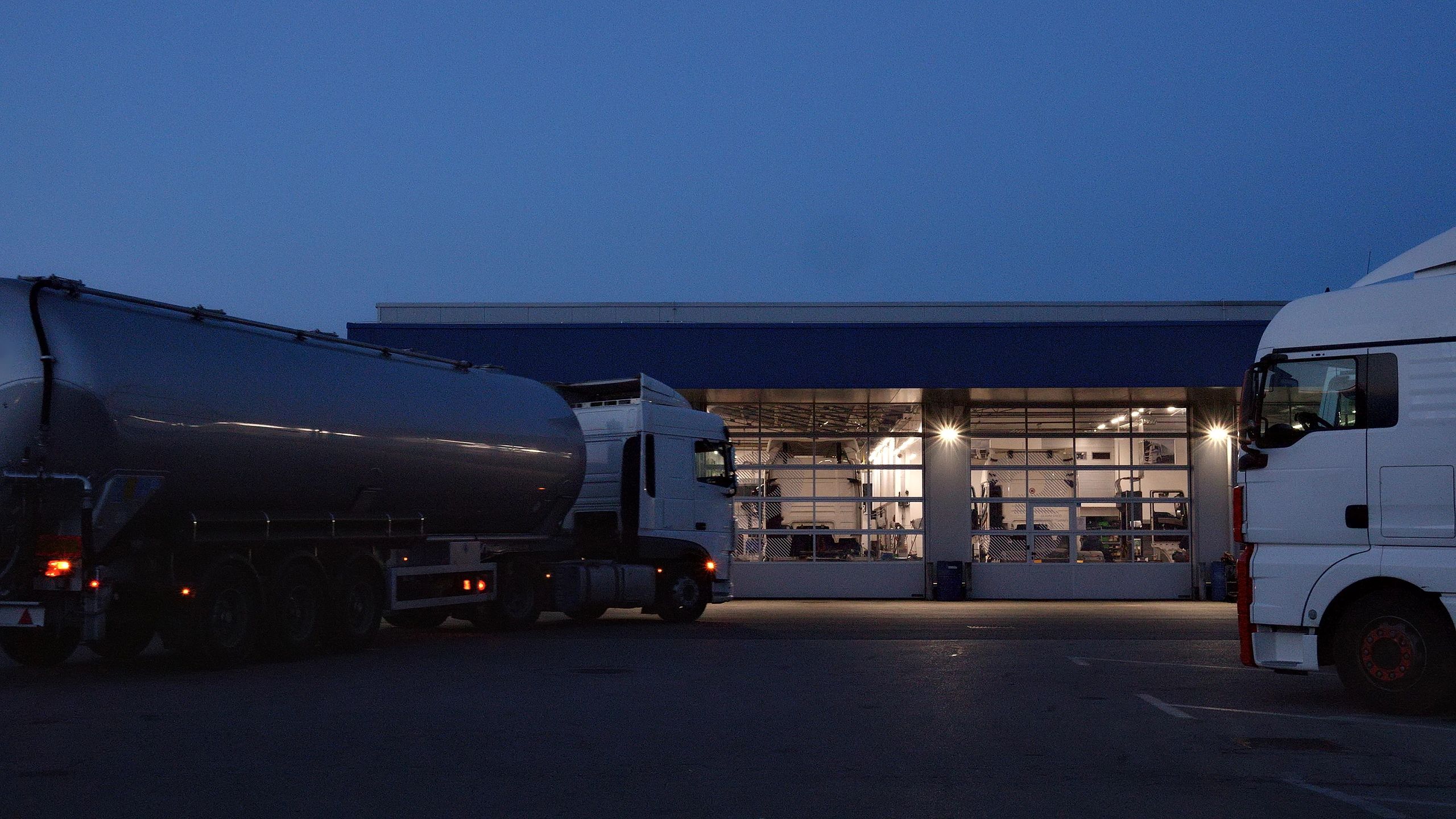 Industrial property exterior with truck access