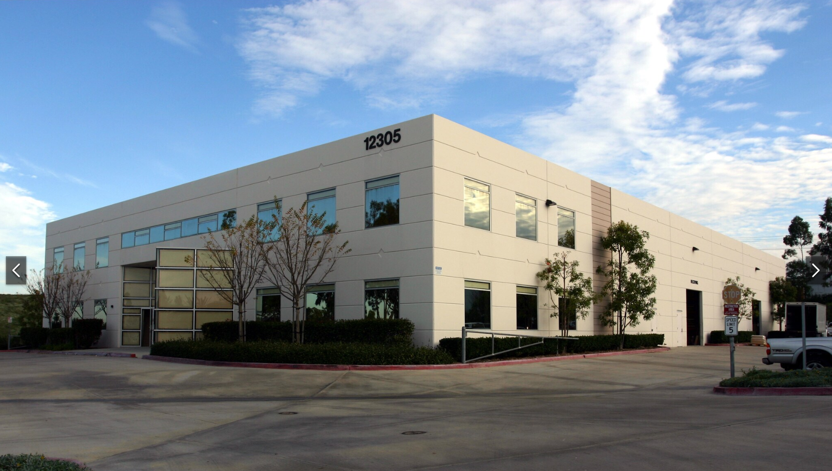 Exterior of 12305 Crosthwaite Circle commercial property in Poway, California